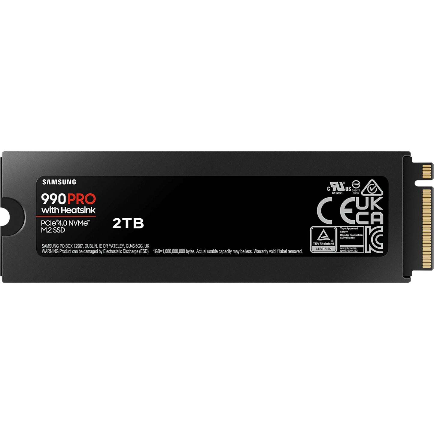 Samsung SSD 990 PRO 2TB MZ-V9P2T0GW NVMe M.2 Heatsink
