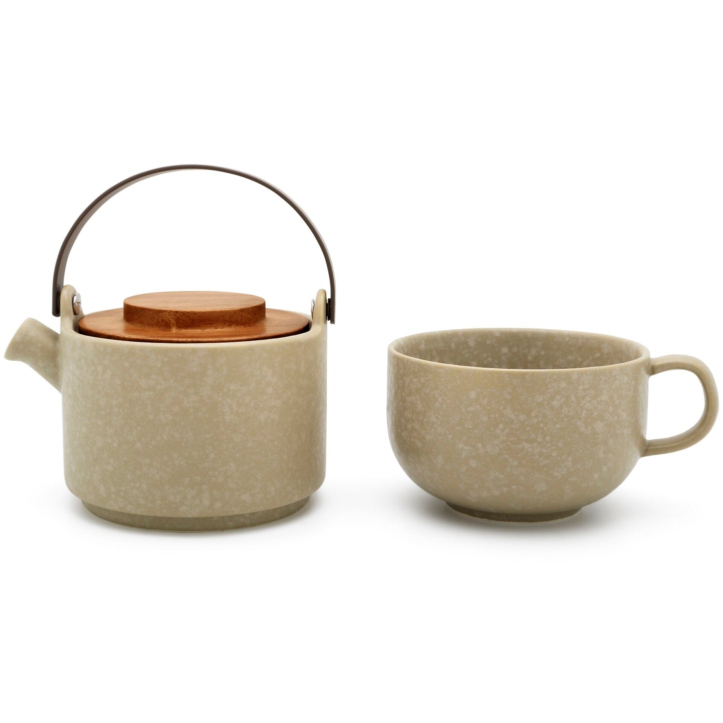 Bredemeijer Tea-for-one Umea beige / Acacia Lid 142024