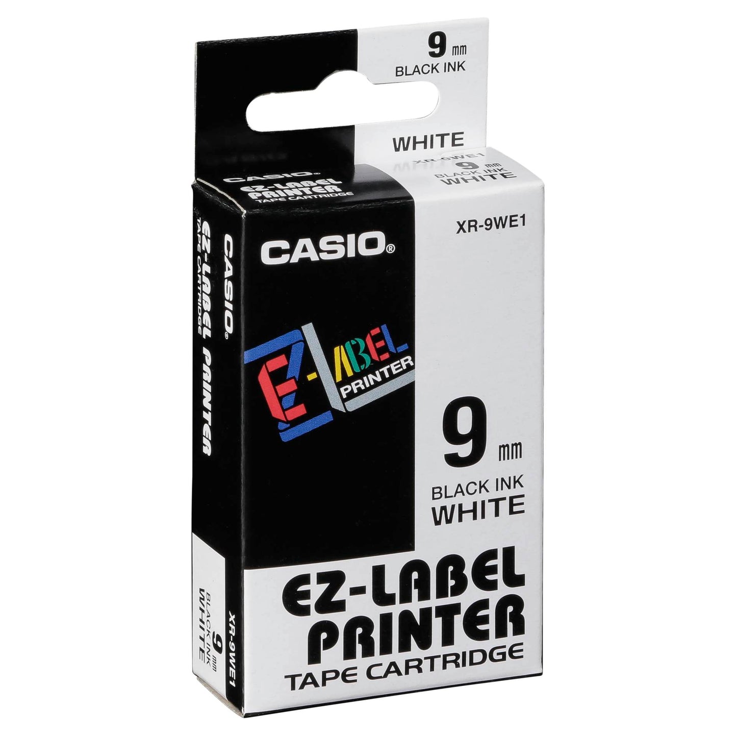 Casio XR-9 WE 9 mm black on white