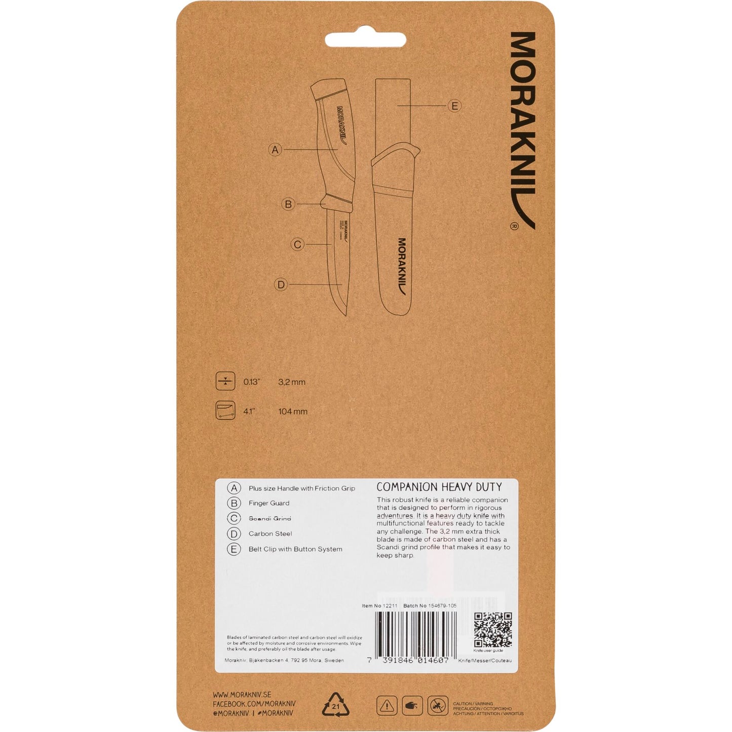 Morakniv Companion Knife Heavy Duty orange