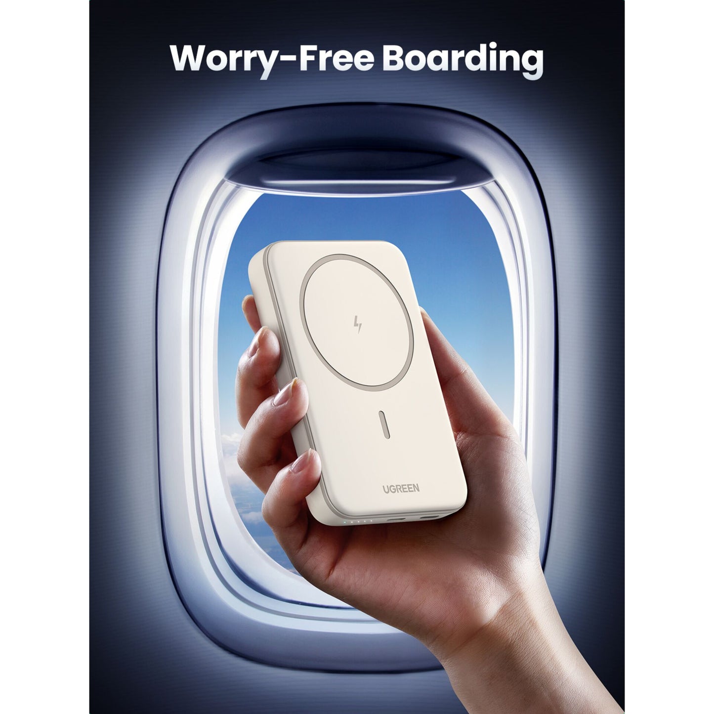 UGREEN 10000mAh Mini Powerbank Wireless 20W with MagSafe white