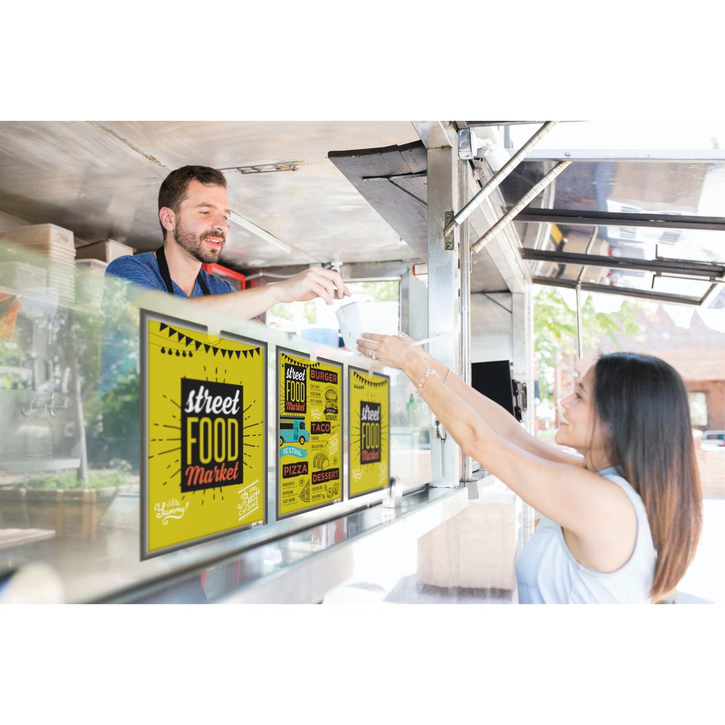 1x5 Durable Document Holder DIN A4 self-adhesive grey 400657