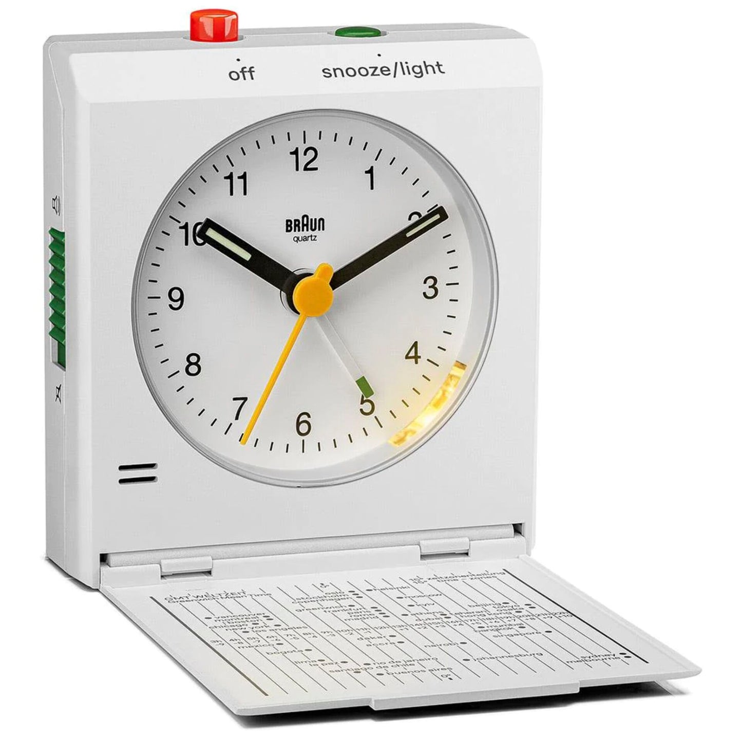 Braun BC 05 W Quartz Foldable Alarm Clock White
