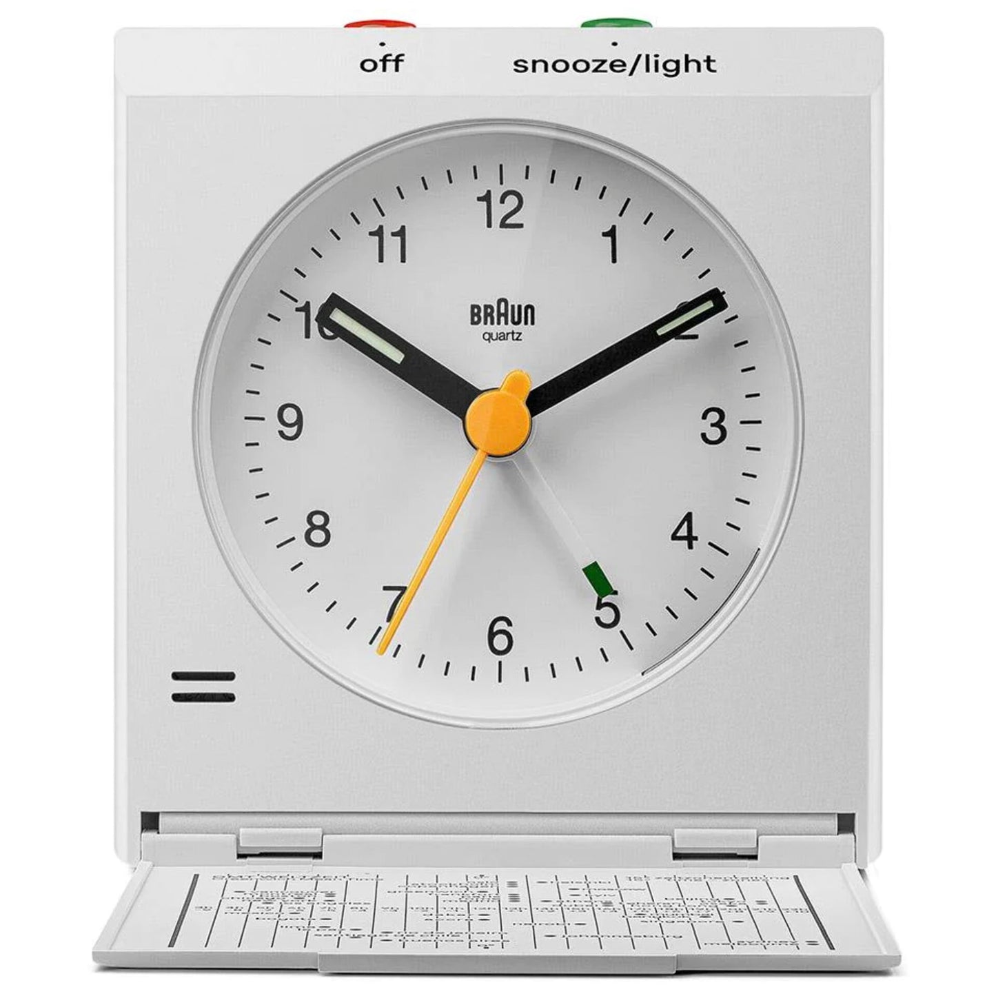 Braun BC 05 W Quartz Foldable Alarm Clock White