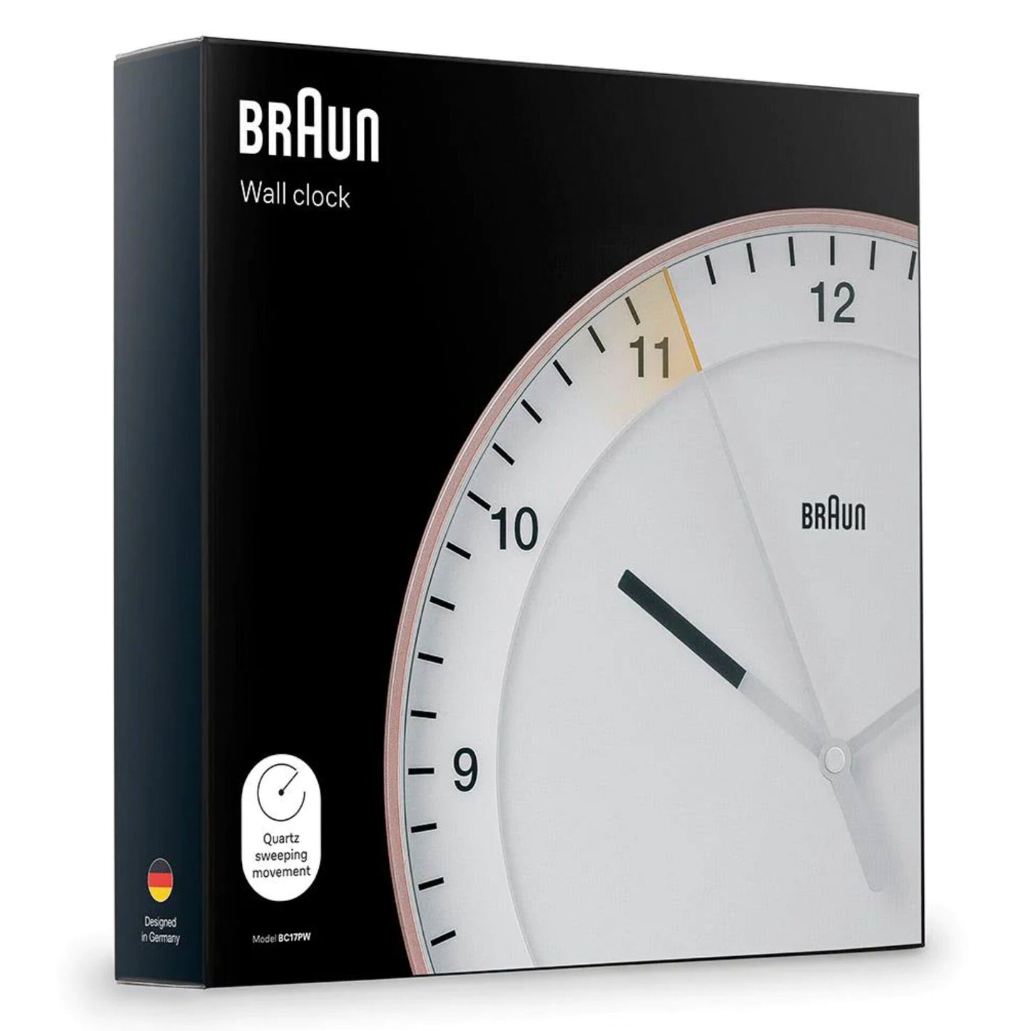 Braun BC 17 PW DCF Radio wall clock pink/white