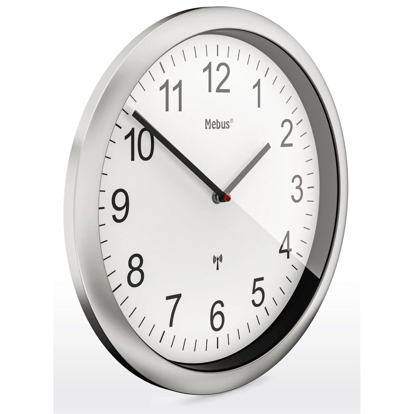 Mebus 19809 radio wall clock white/silver