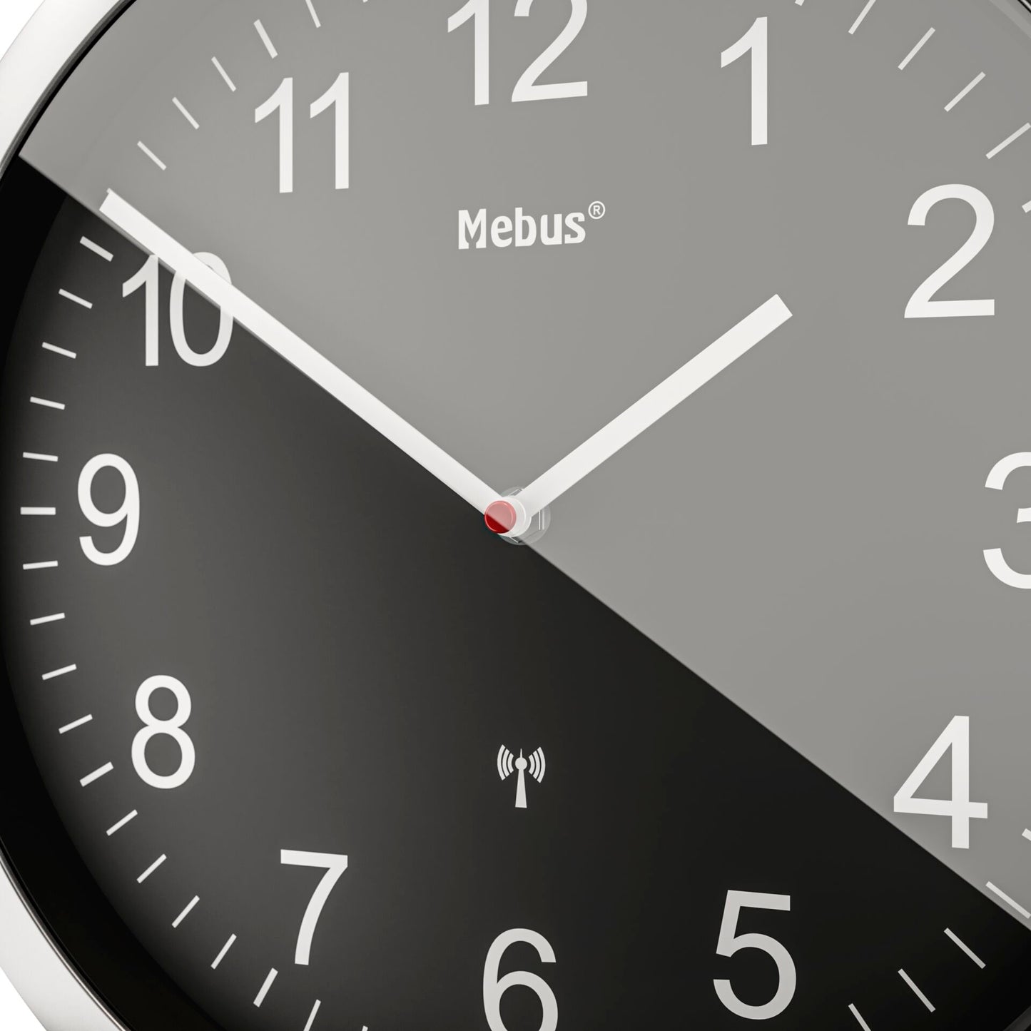 Mebus 19812 radio wall clock black/silver