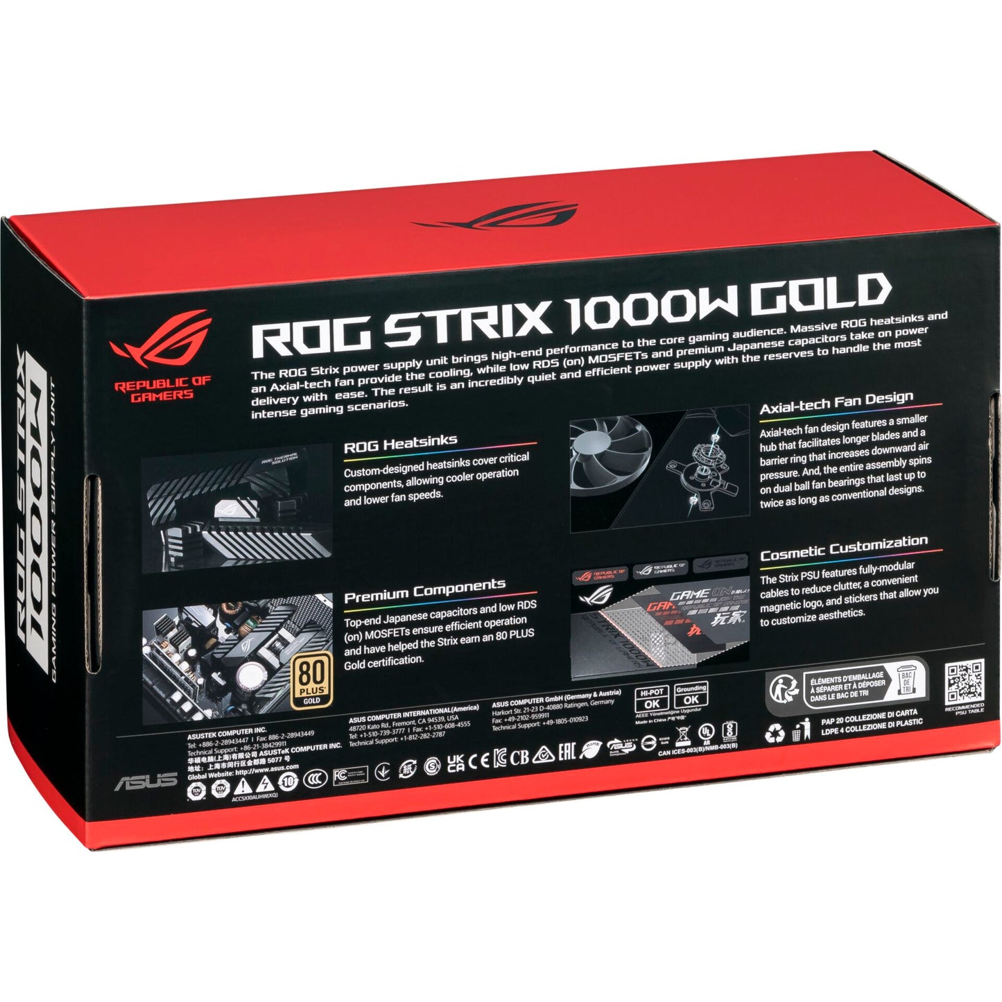 Asus Power Supply ROG Strix 1000 Gold incl 16Pin Cable