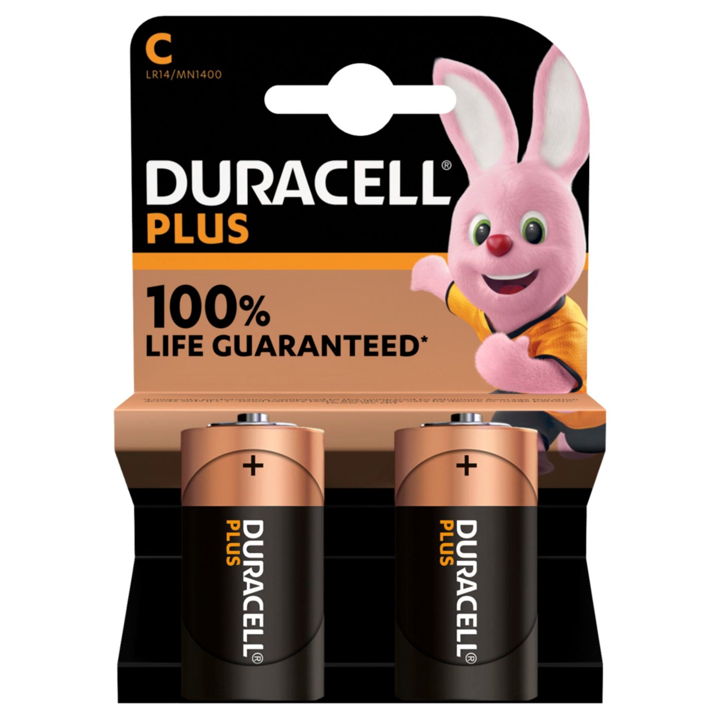 1x2 Duracell Plus Baby C MN1400 LR14 1,5V