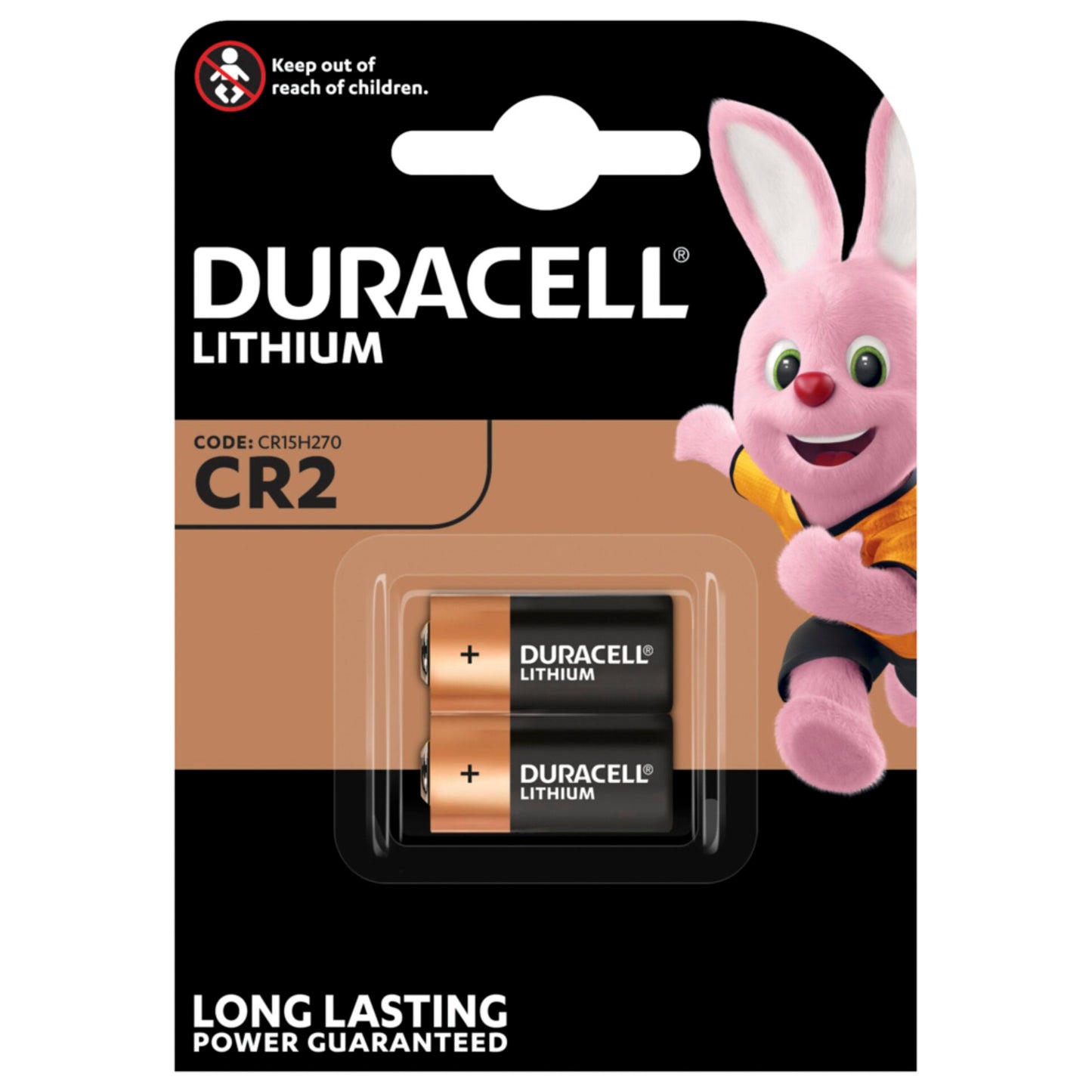 1x2 Duracell Lithium CR2 Photo Battery 3V 800mAh CR15H270