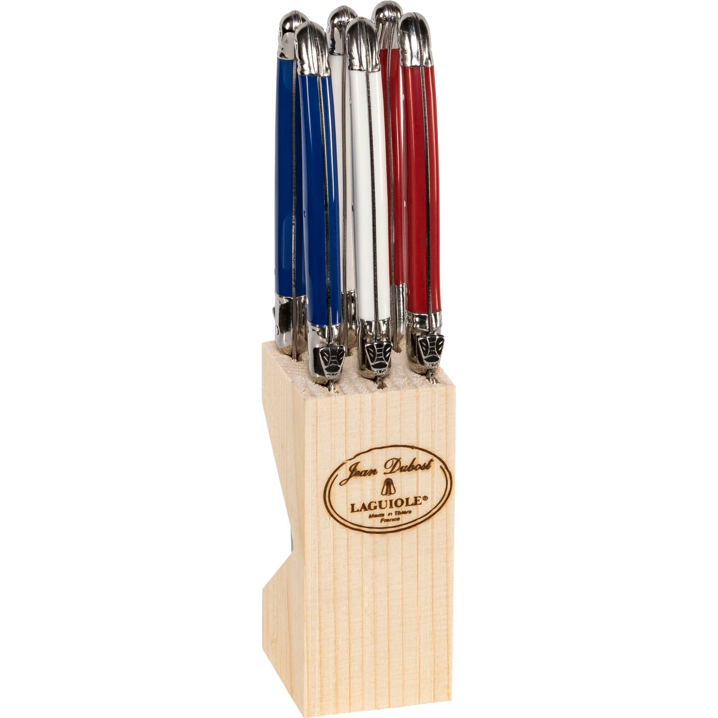 Laguiole Jean Dubost Knife Set 6 pcs., Mixed Colours