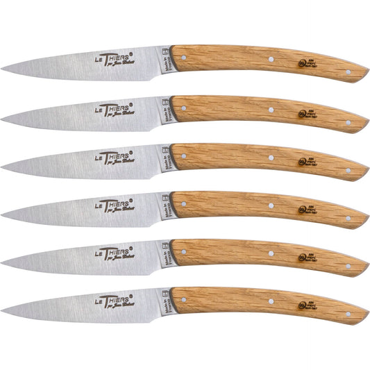 Laguiole Jean Dubost Knife Set 6 pcs., Oak Wood