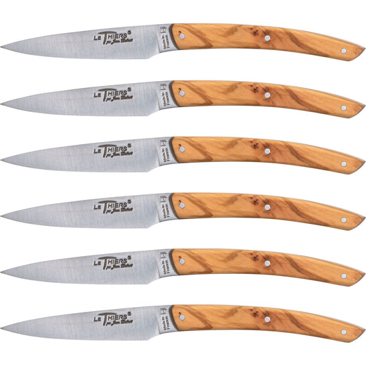 Laguiole Jean Dubost Knife Set 6 pcs., olive wood