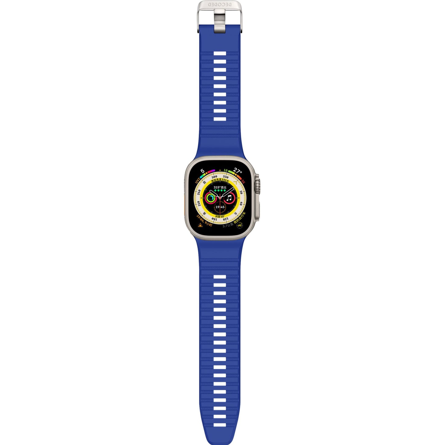 Decoded Silicone Ultra Traction Strap 42/44/45/49mm Galc Blue