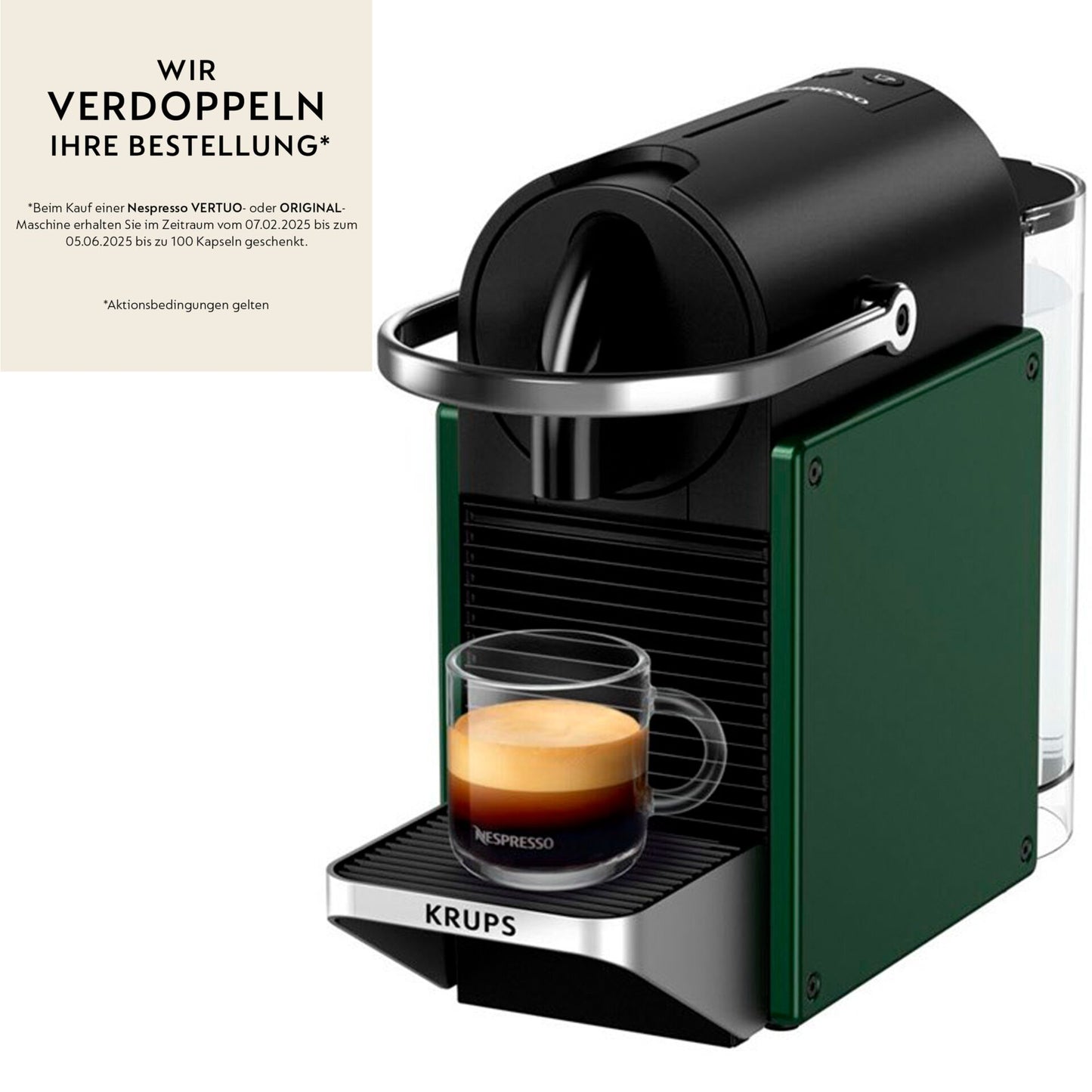 Nespresso XN 3063  Pixie Coffee Machine  grün    by Krups