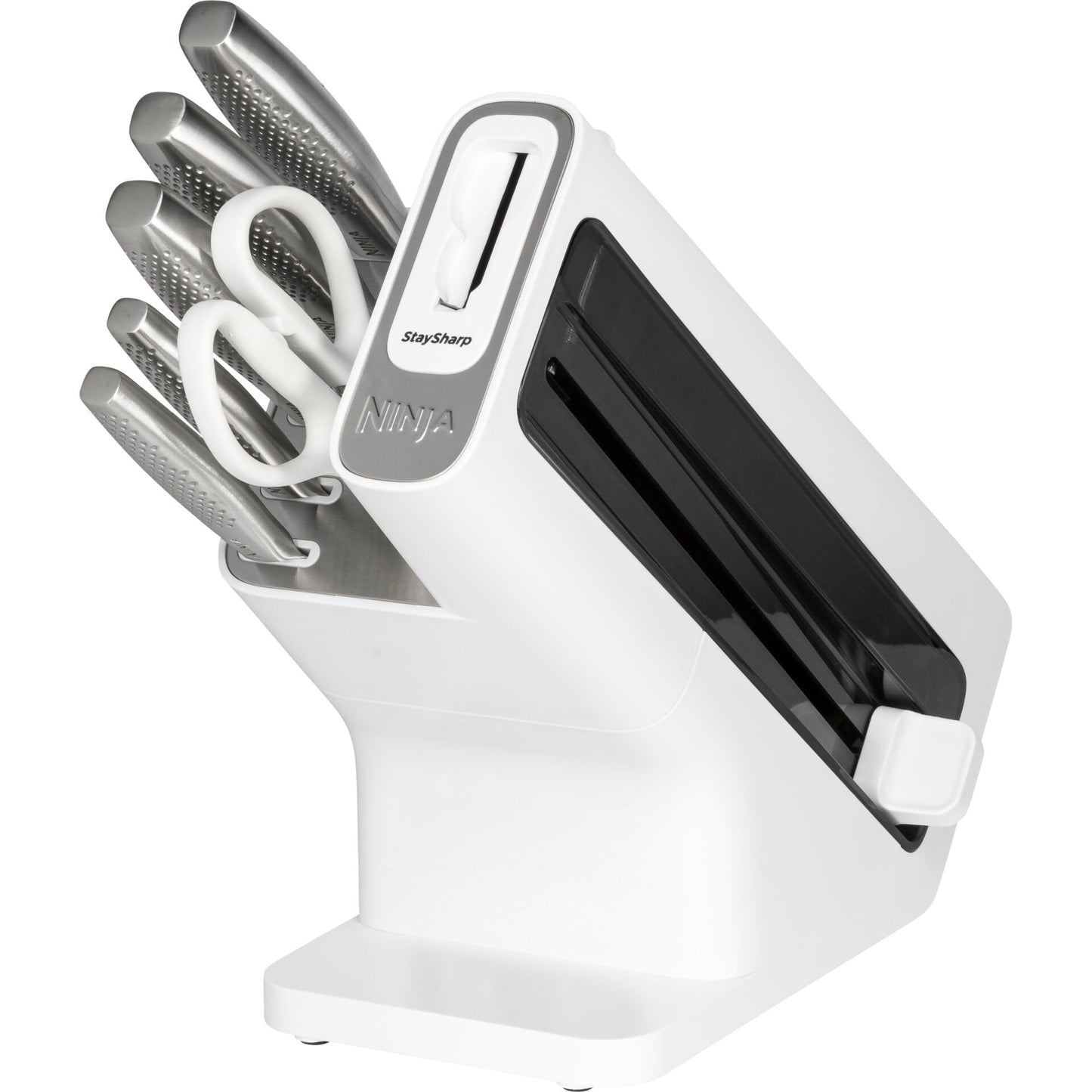 NINJA StaySharp white Knife block with Sharpener