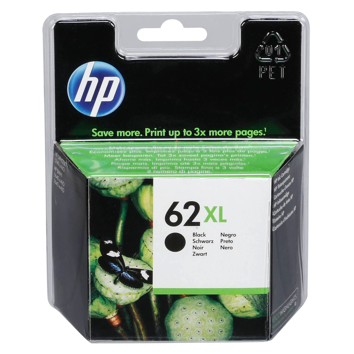 HP C2P05AE ink cartridge black No. 62 XL