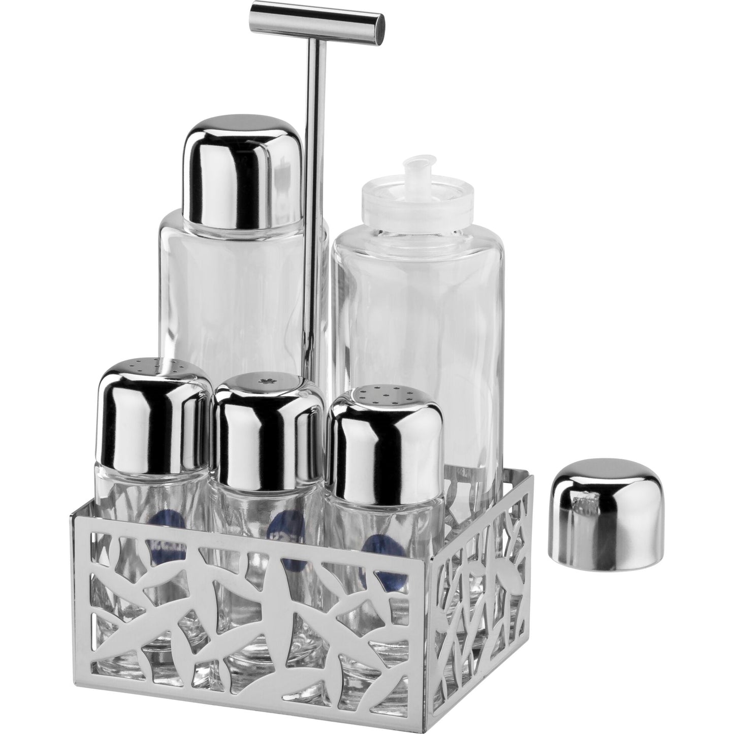 Alessi Cactus Condiment Set - oil,vinegar,S+P,spices MSA16