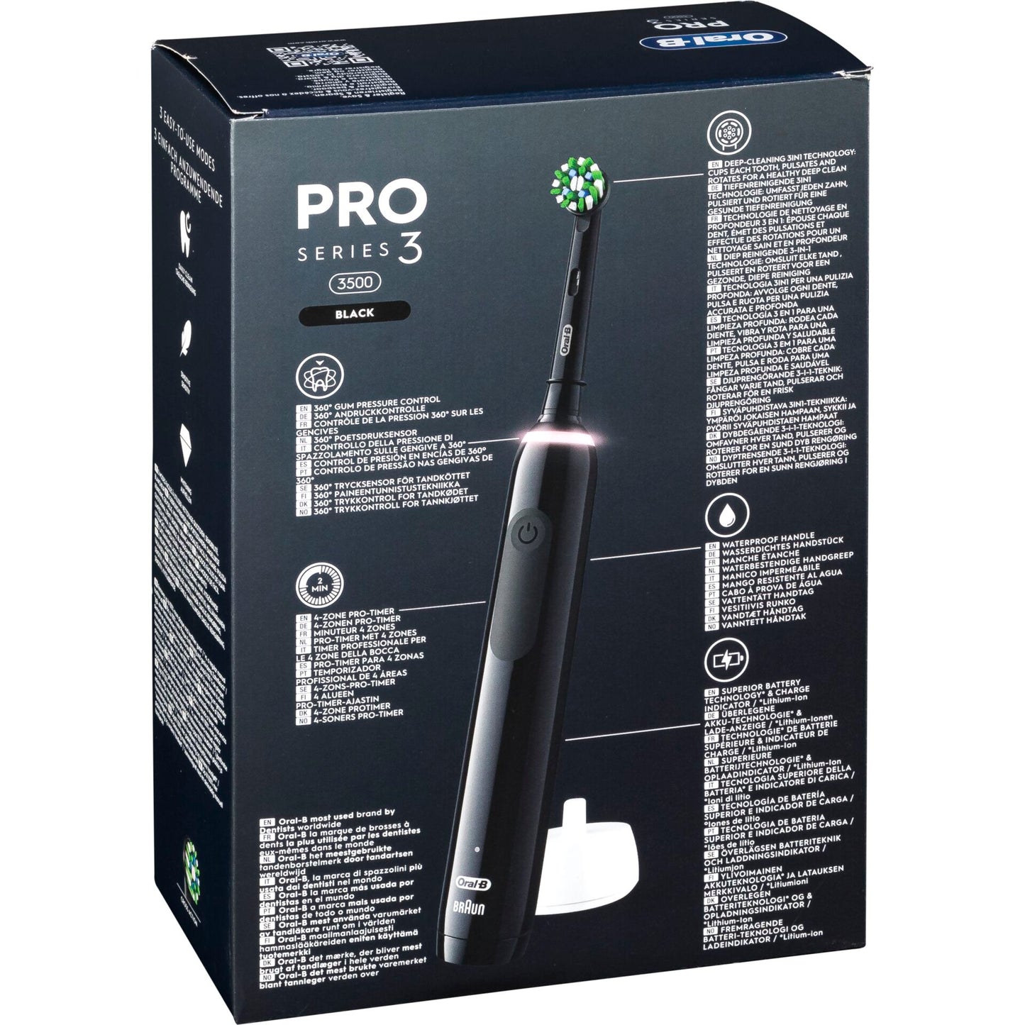 Oral-B PRO 3 3500 Black Edition with travel case