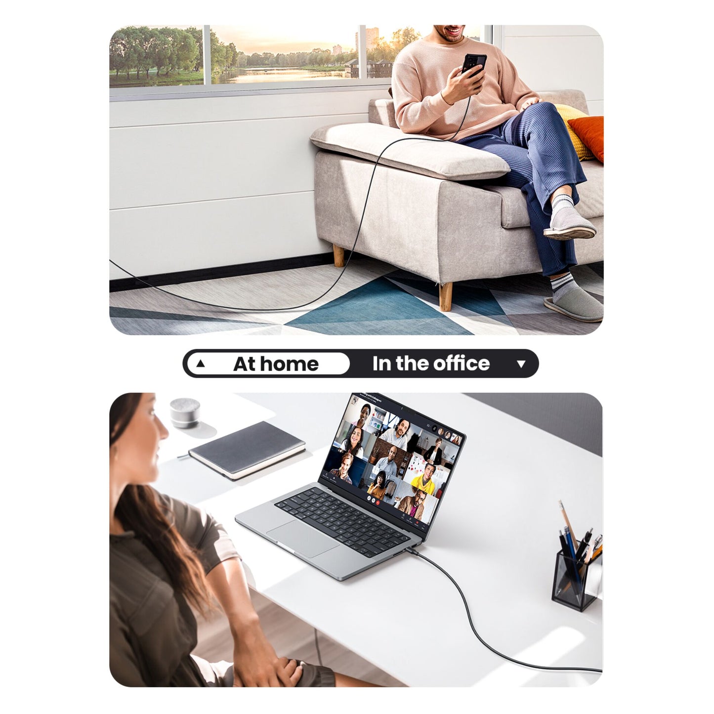 UGREEN USB 2.0 Type C to Type C Cable 0.5m Black