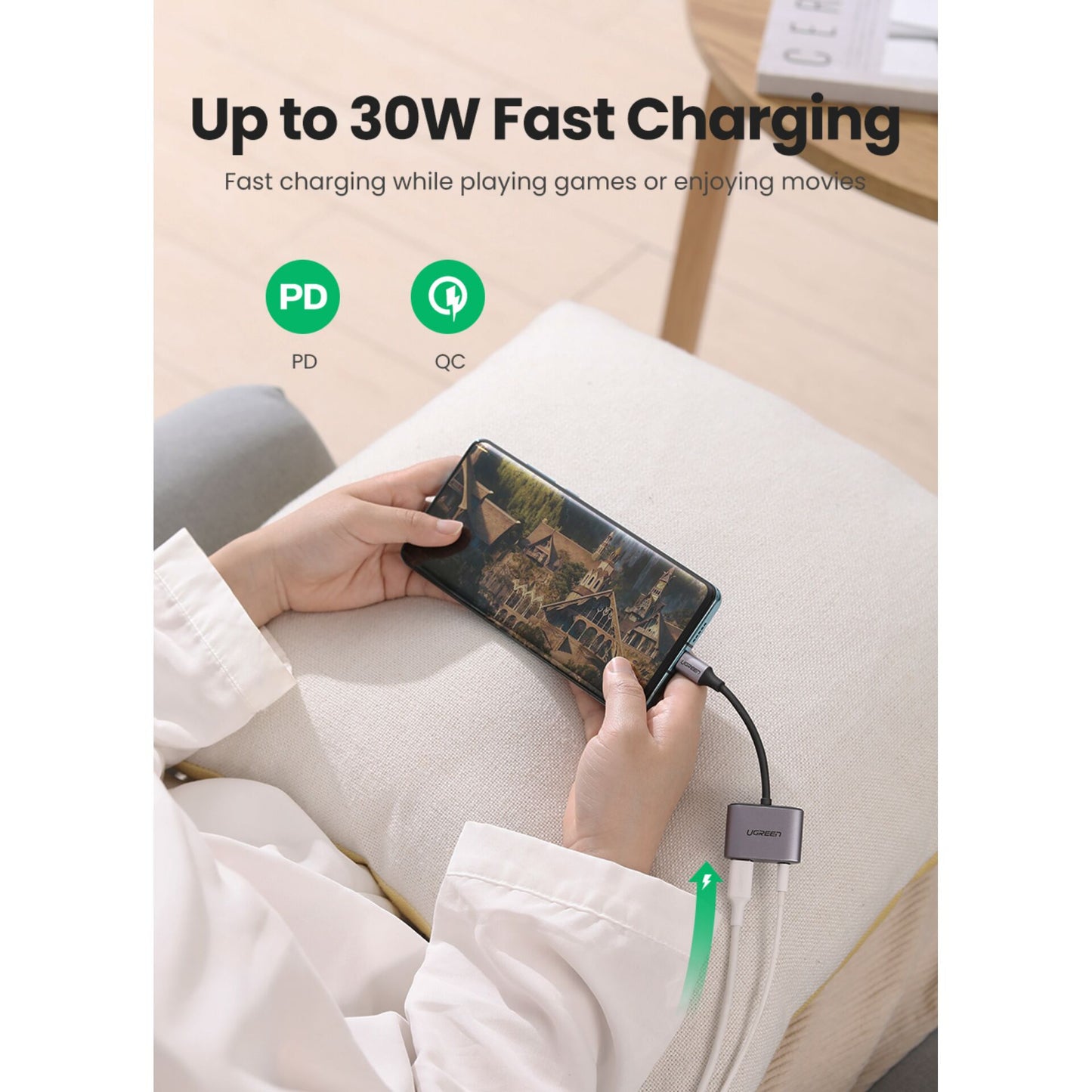 UGREEN USB-C to 3.5mm Audio Adapter with PD