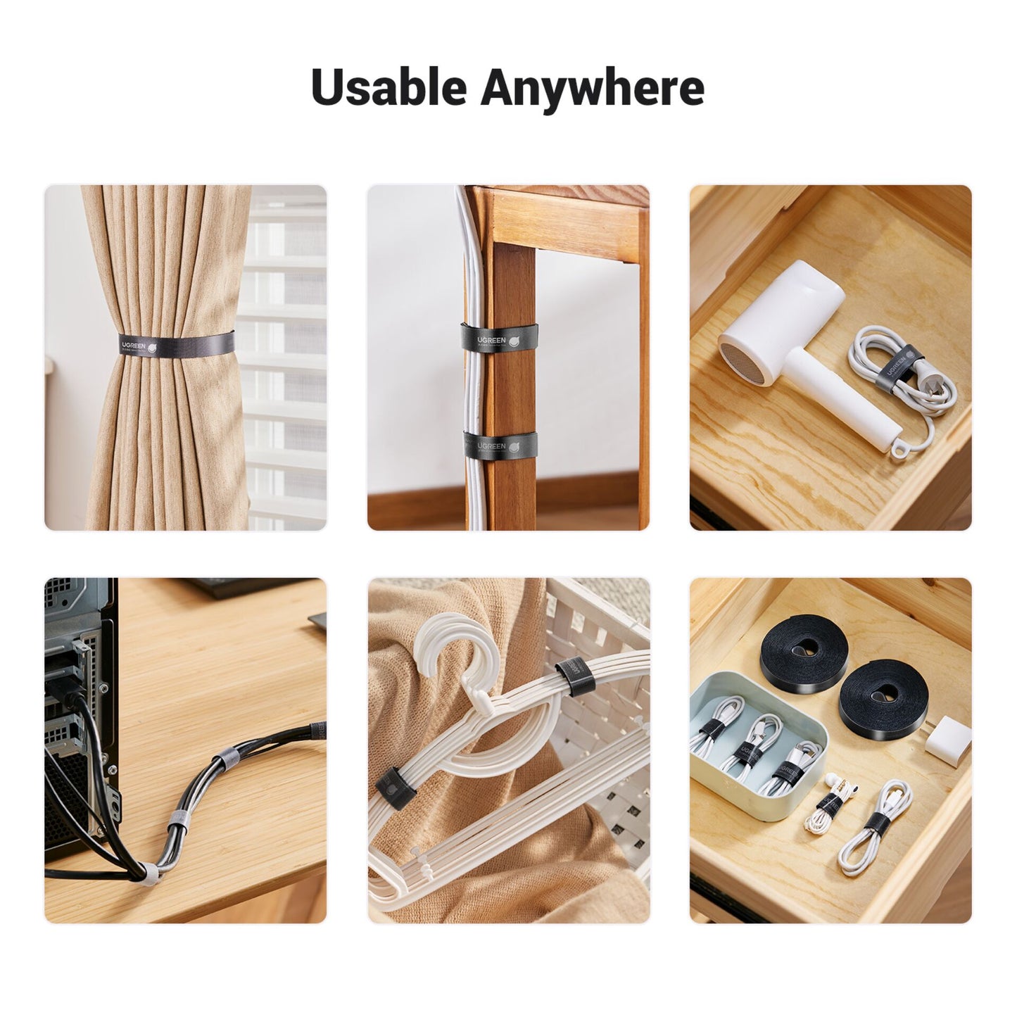 UGREEN Cable Organizer 2m Black