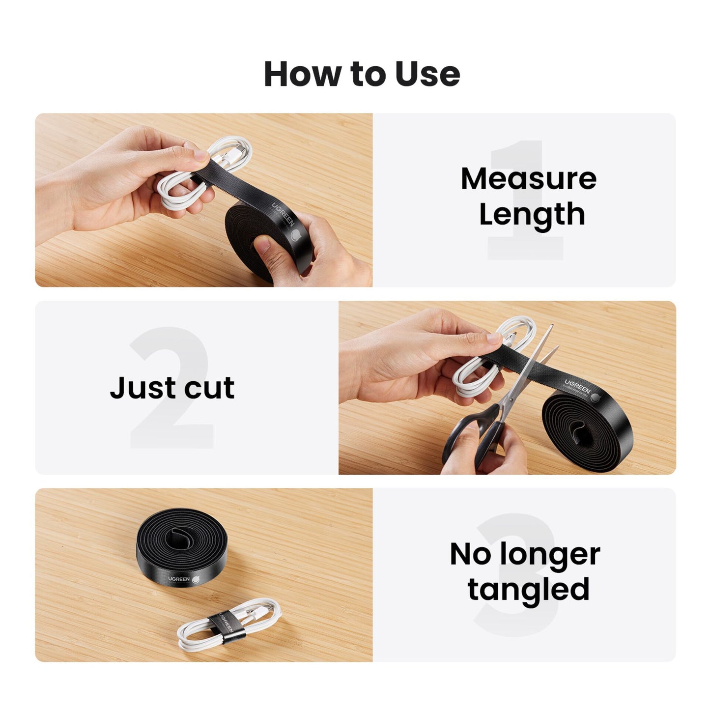 UGREEN Cable Organizer 5m Black