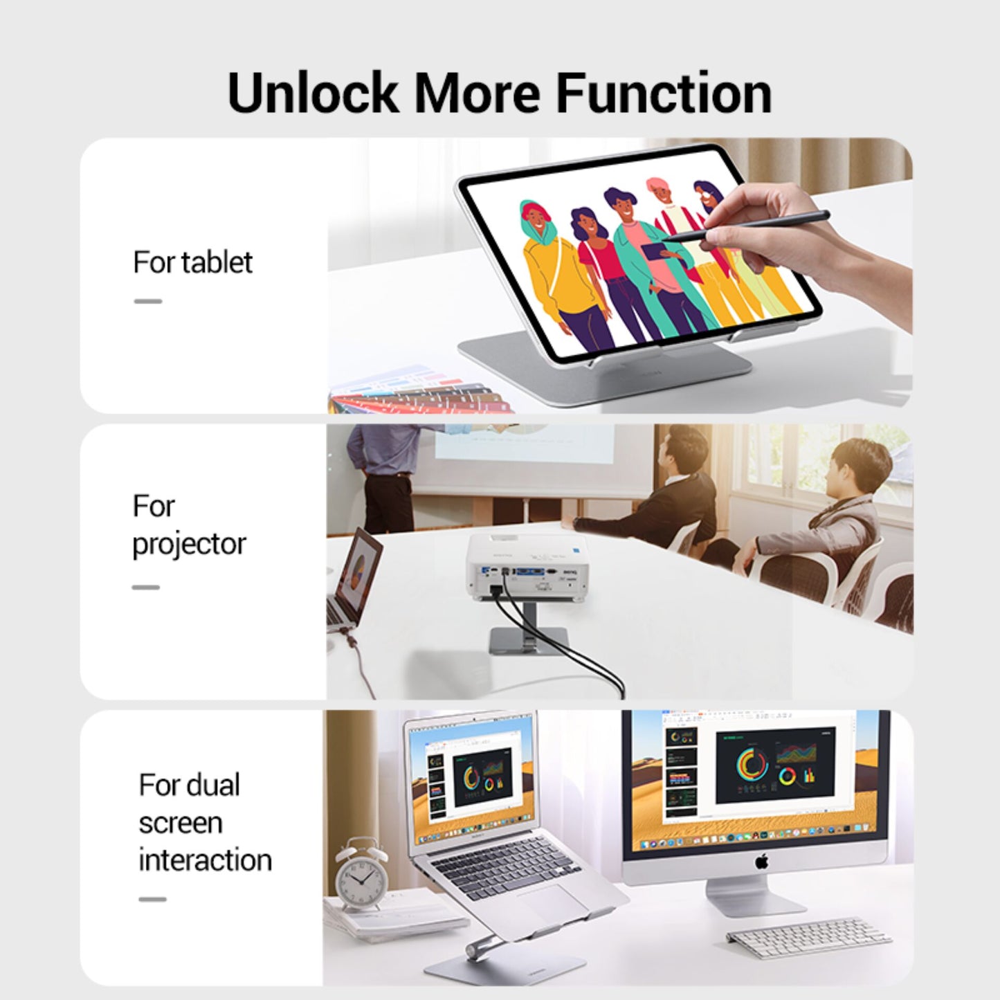 UGREEN Adjustable Laptop Stand Silver