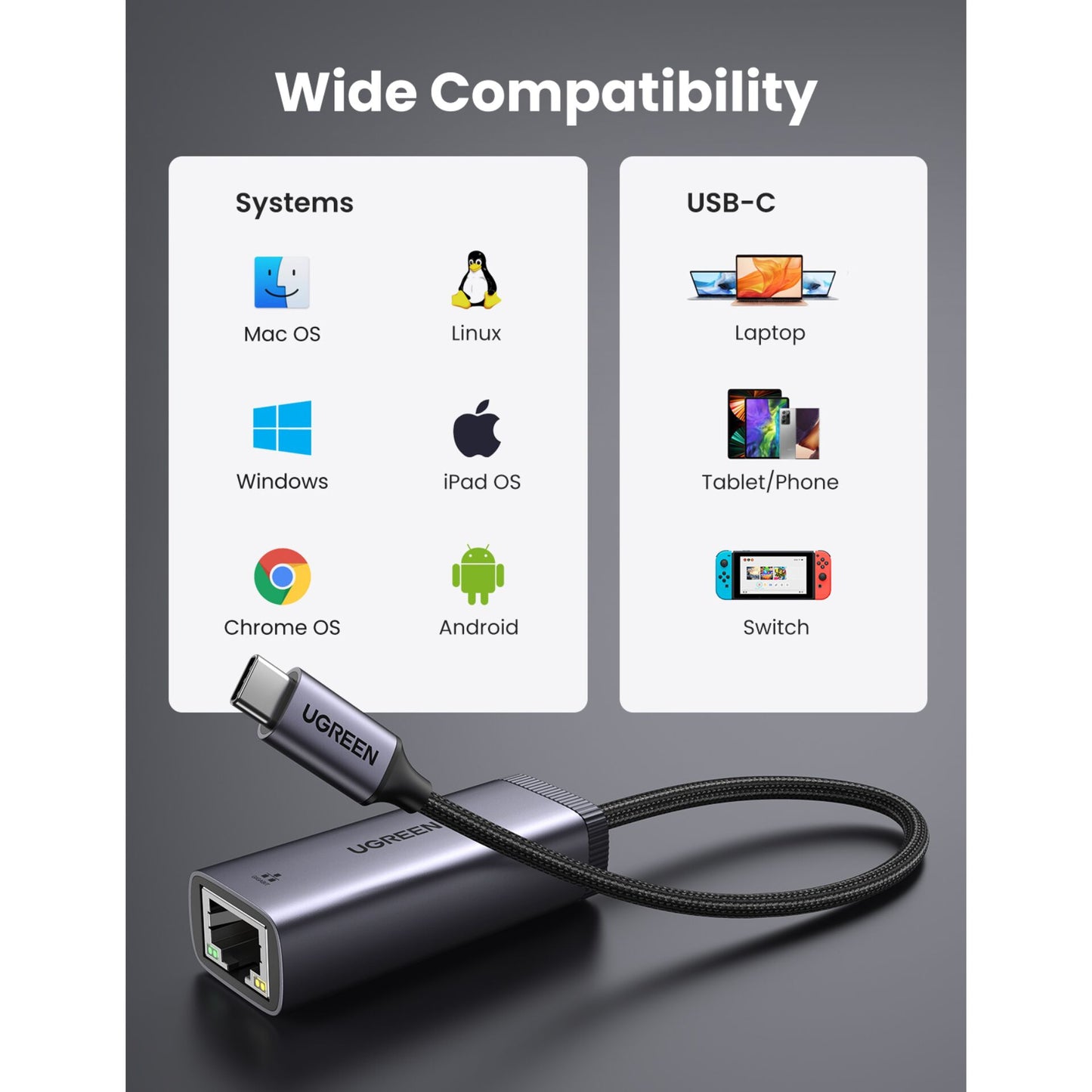 UGREEN USB-C Gigabit Ethernet Adapter