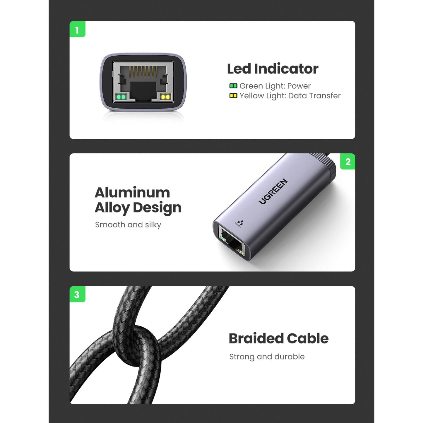 UGREEN USB-C Gigabit Ethernet Adapter