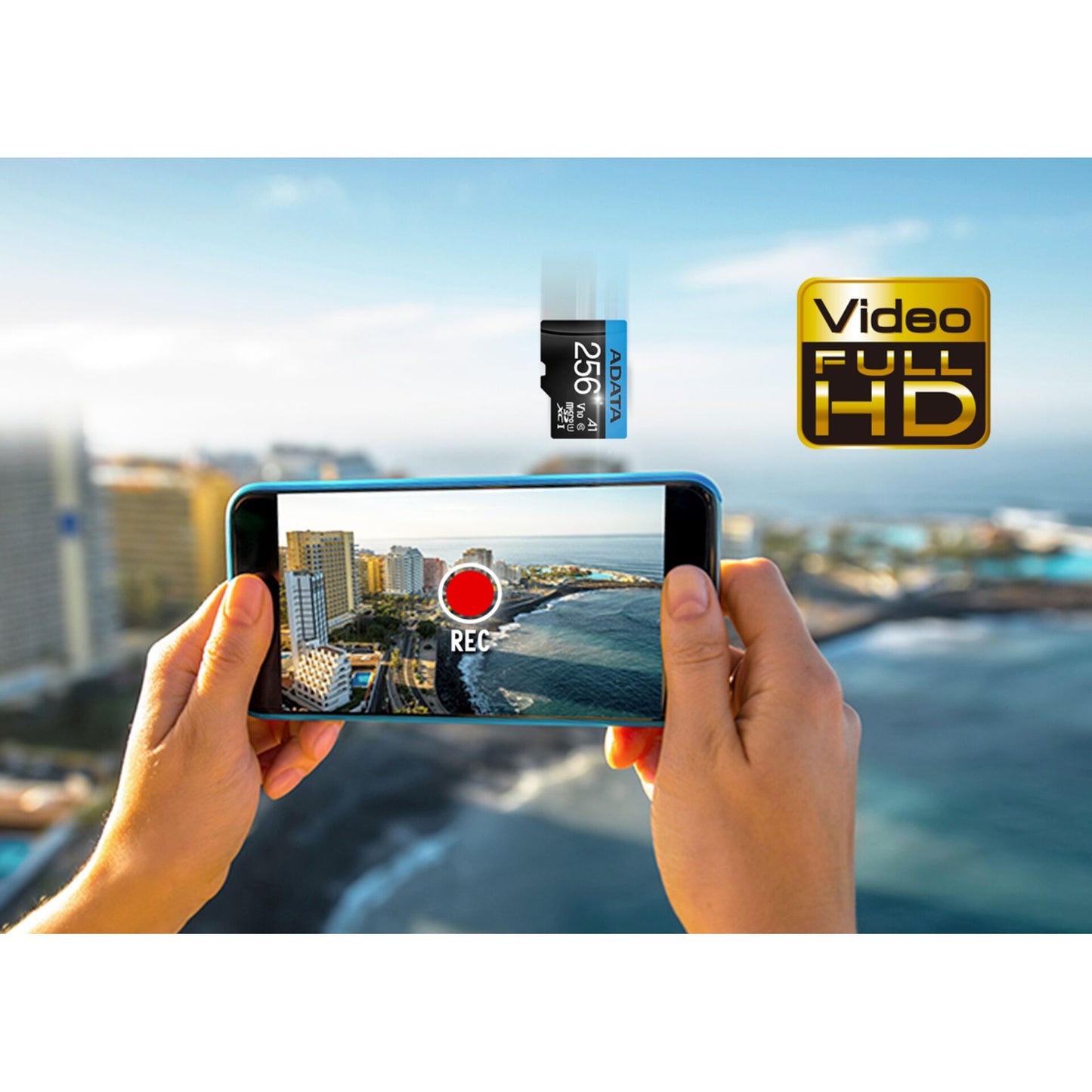 ADATA CARD MICROSDHC 256GB UHS-I CL10 100/20 MB/s W/1 Adap.