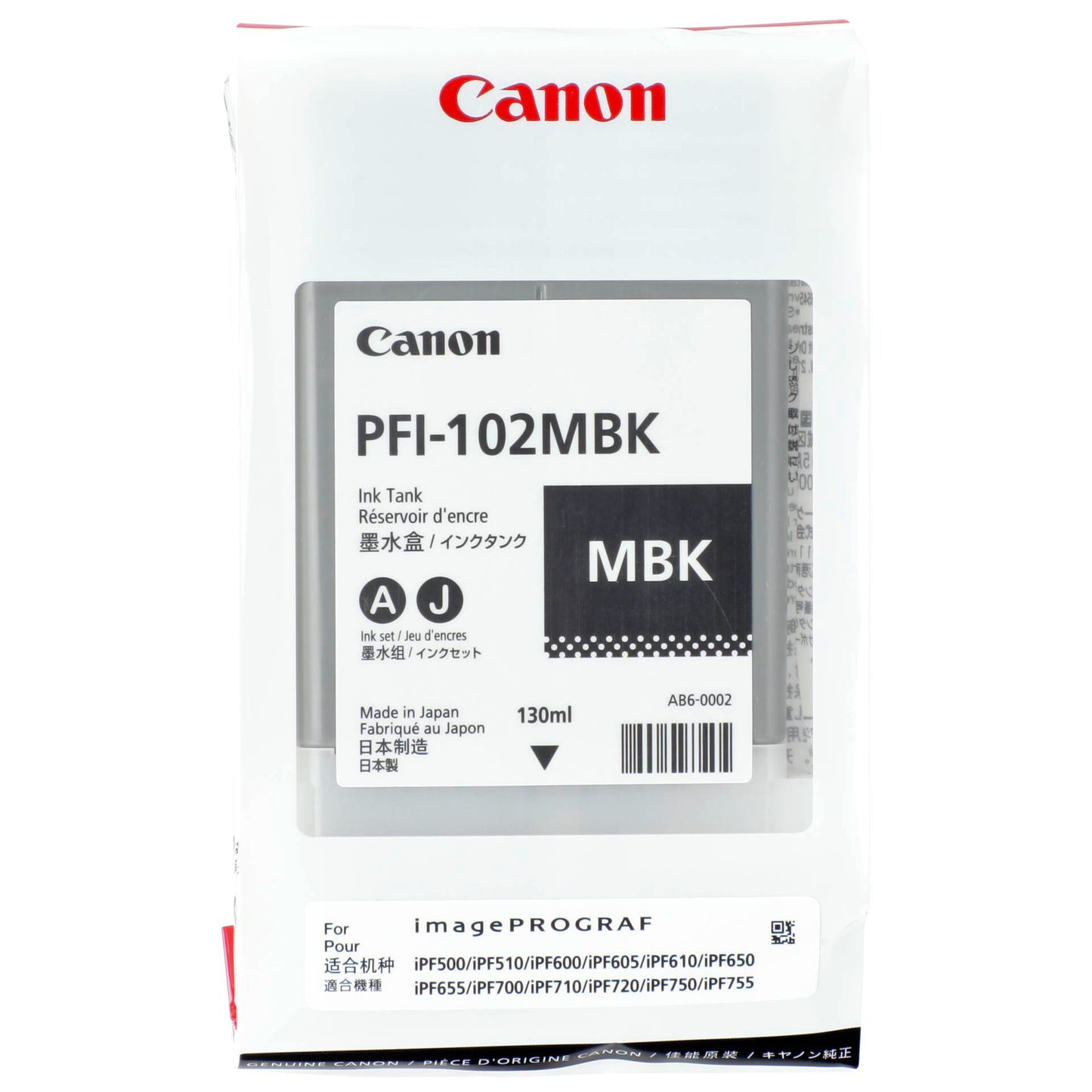 Canon PFI-102 MBK ink matt black