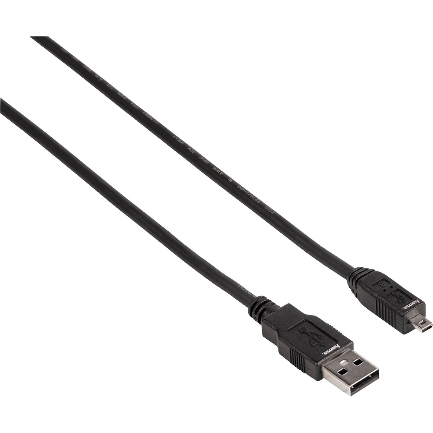 Hama USB 2.0 Cable B8 Pin USB A - mini USB B black 1,8 m