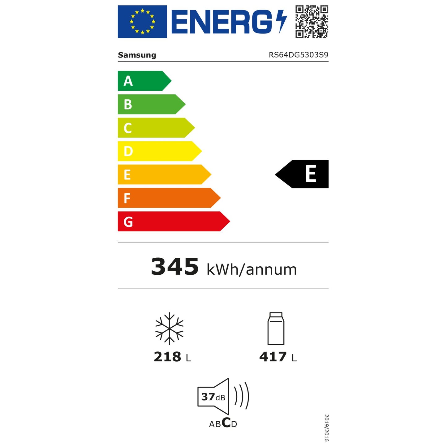 Samsung RS64DG5303S9EF Side by Side Stainless Steel Look