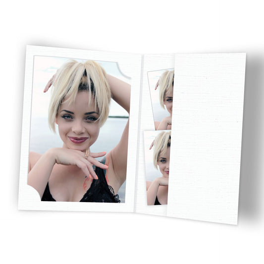 1x100 Daiber Passport Photo Folders white for 3 sizes