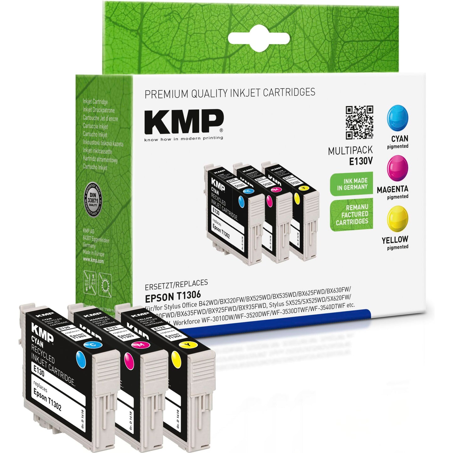 KMP E130V Multipack C/M/Y compatible with Epson T 130
