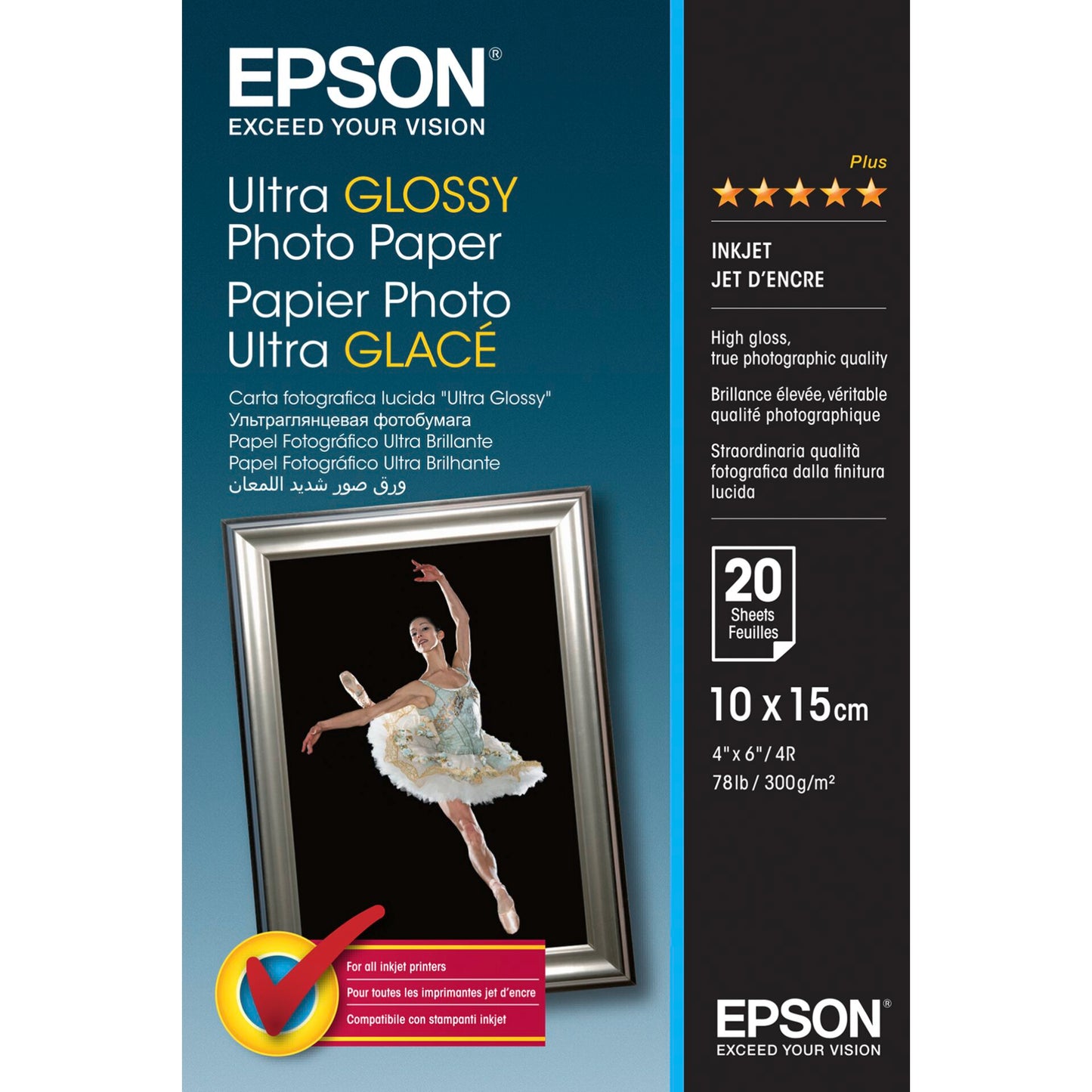 Epson Ultra Glossy Photo Paper 10x15cm, 20 sheet, 300g S 041926