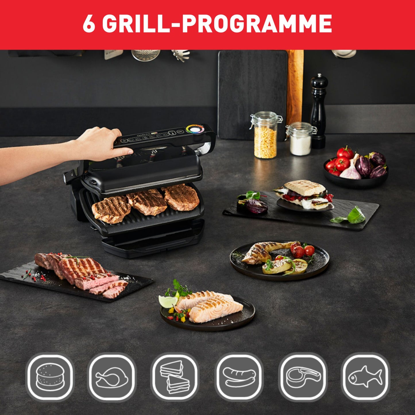 Tefal GC 7058 Optigrill schwarz