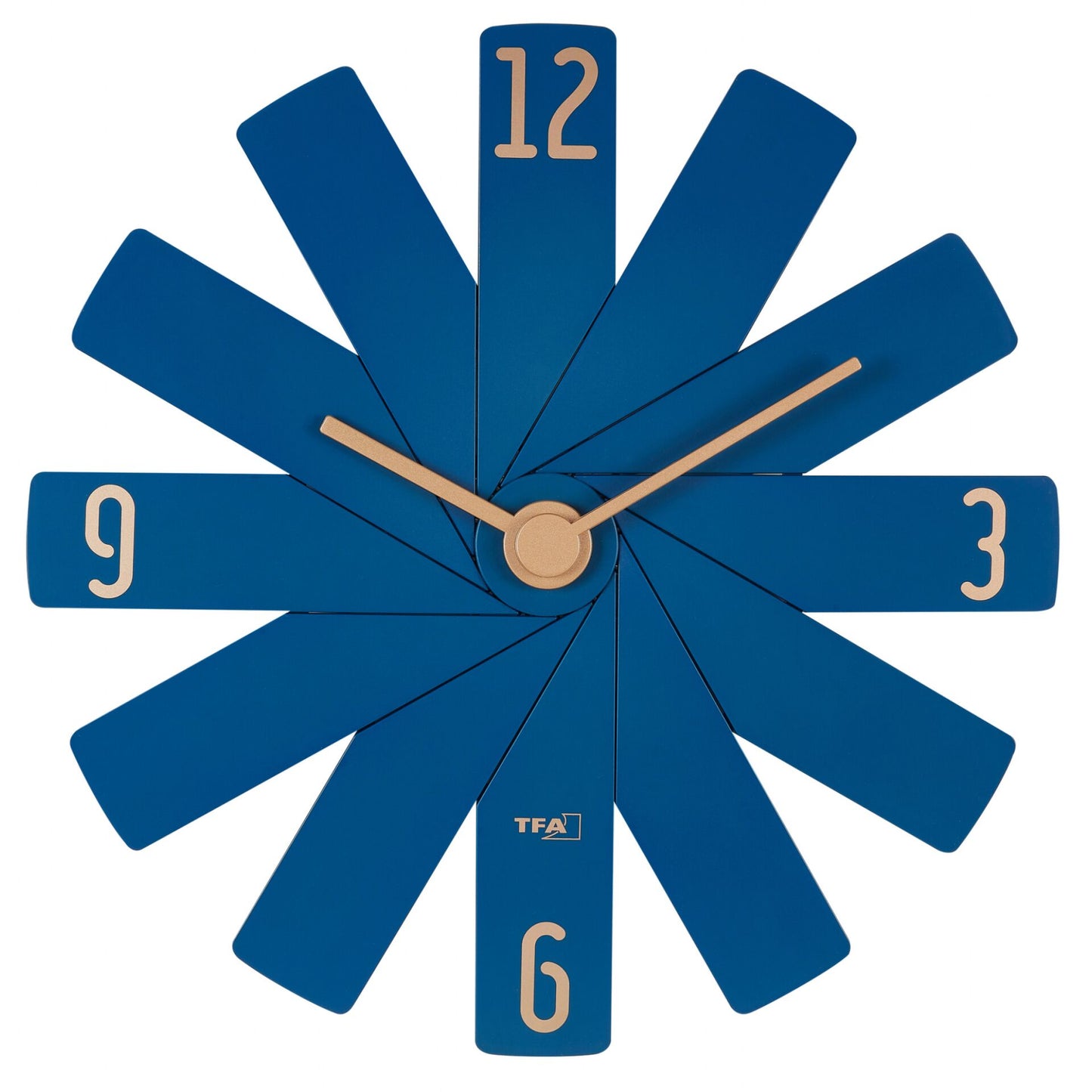 TFA Clock in the box  blau Wanduhr
