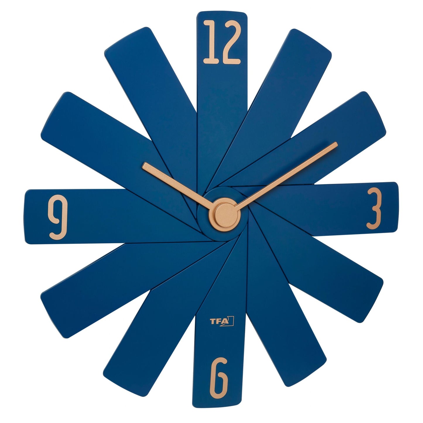 TFA Clock in the box  blau Wanduhr