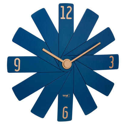 TFA Clock in the box  blau Wanduhr