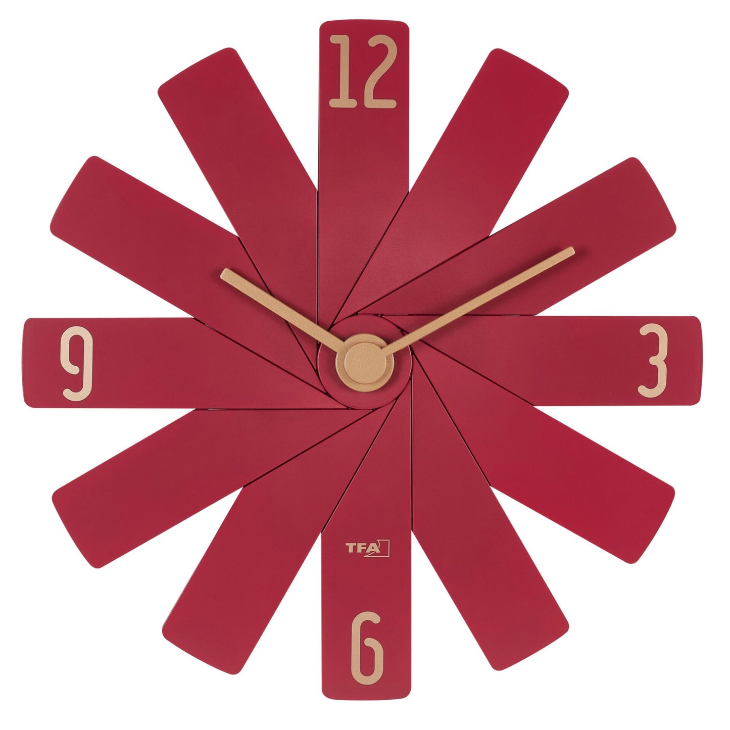 TFA Clock in the box  rot Wanduhr