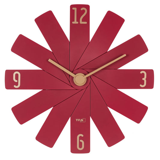 TFA Clock in the box  rot Wanduhr