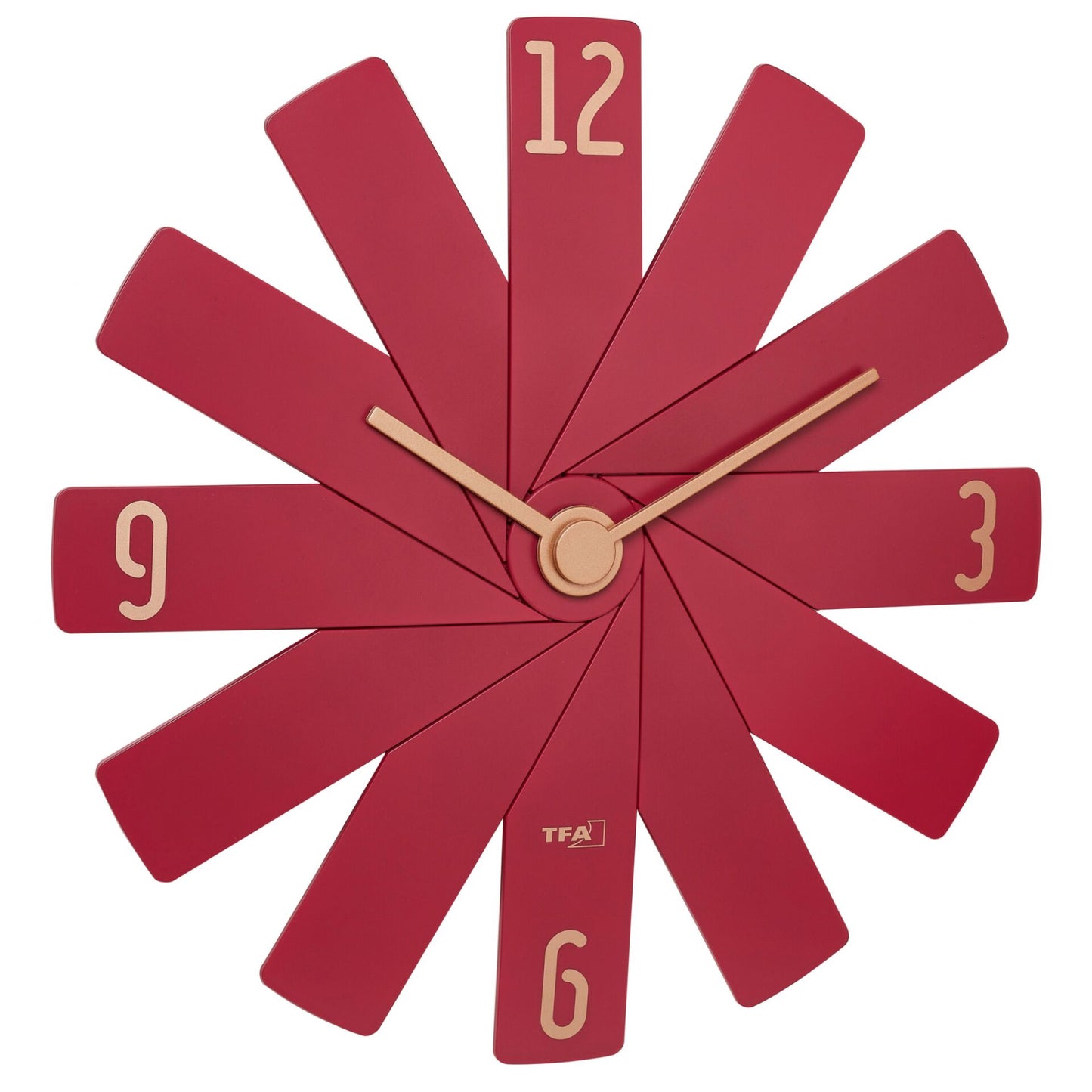 TFA Clock in the box  rot Wanduhr