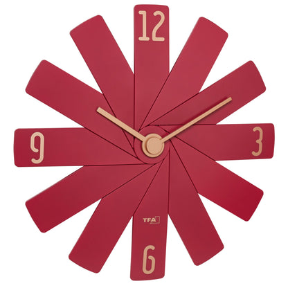 TFA Clock in the box  rot Wanduhr