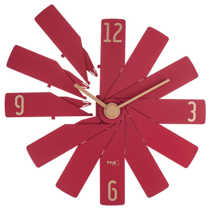TFA Clock in the box  rot Wanduhr