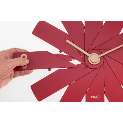 TFA Clock in the box  rot Wanduhr