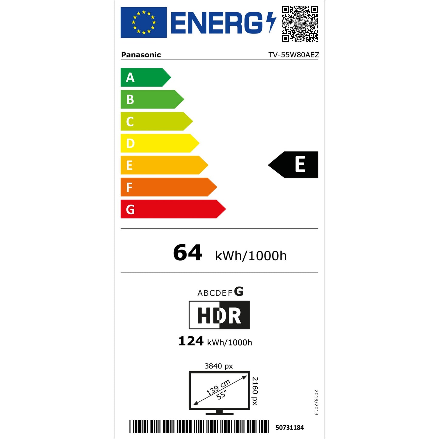 Panasonic TV-55W80AEZ schwarz