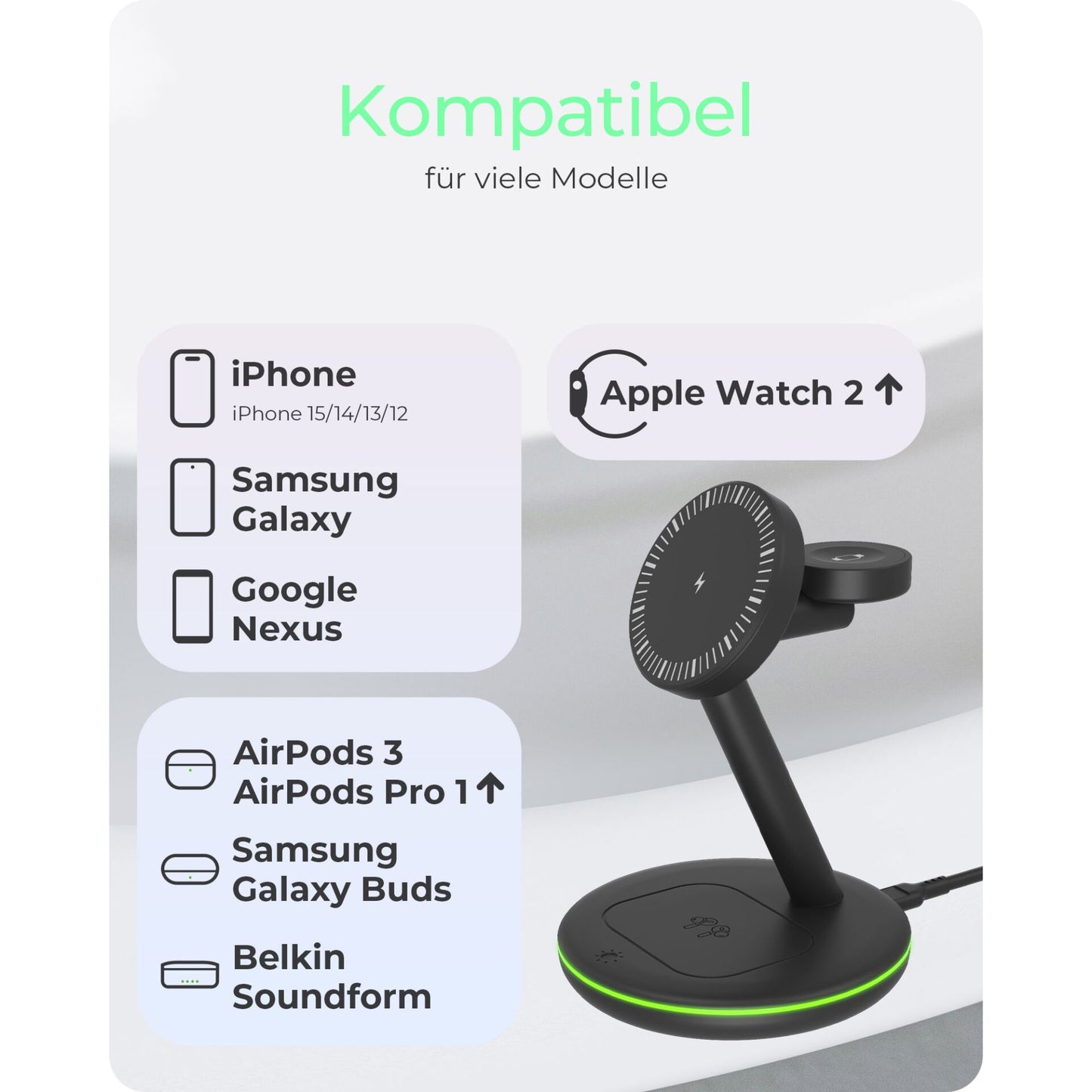 Raidsonic ICY BOX IB-SH102-CH 3 in 1 klappbarer Ständer