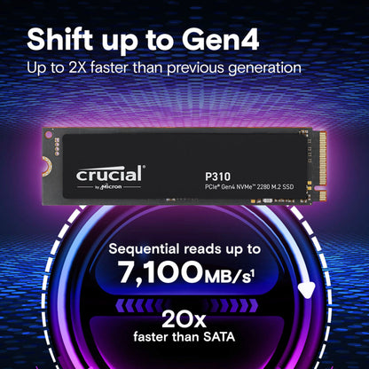 Crucial P310 Gen4 2280     500GB NVMe PCIe M.2 SSD